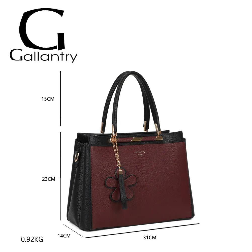 Gallantry Paris La Ismérie sac à main bordeaux à fleur