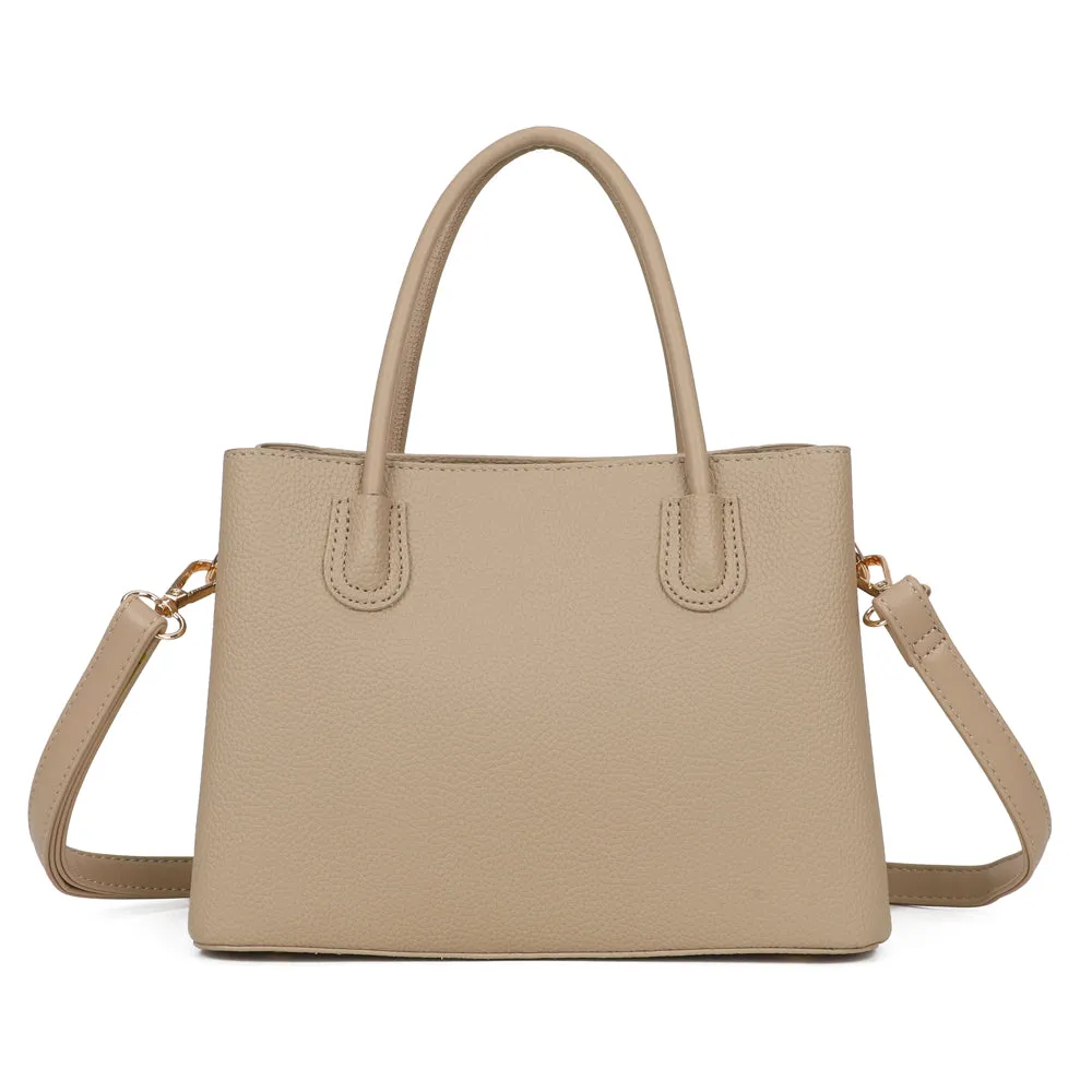 Gallantry Paris La Rosella sac à main taupe grainé