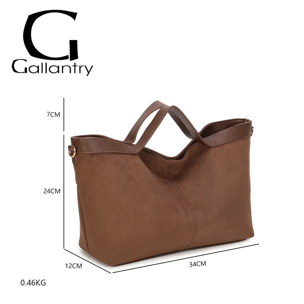 Gallantry Paris L'Élancée sac à main Noir suédine