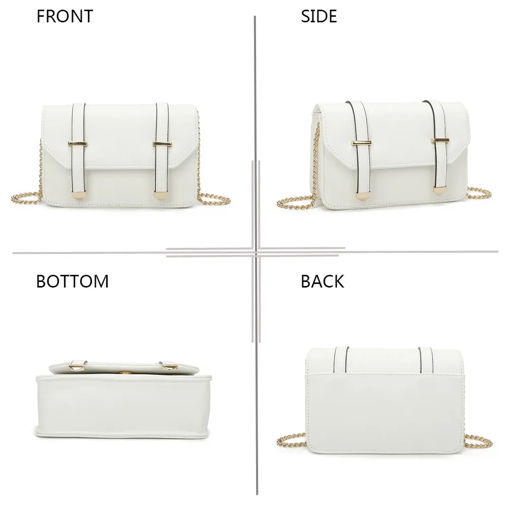 Gallantry Paris Chic Intemporel petit sac blanc chaîne
