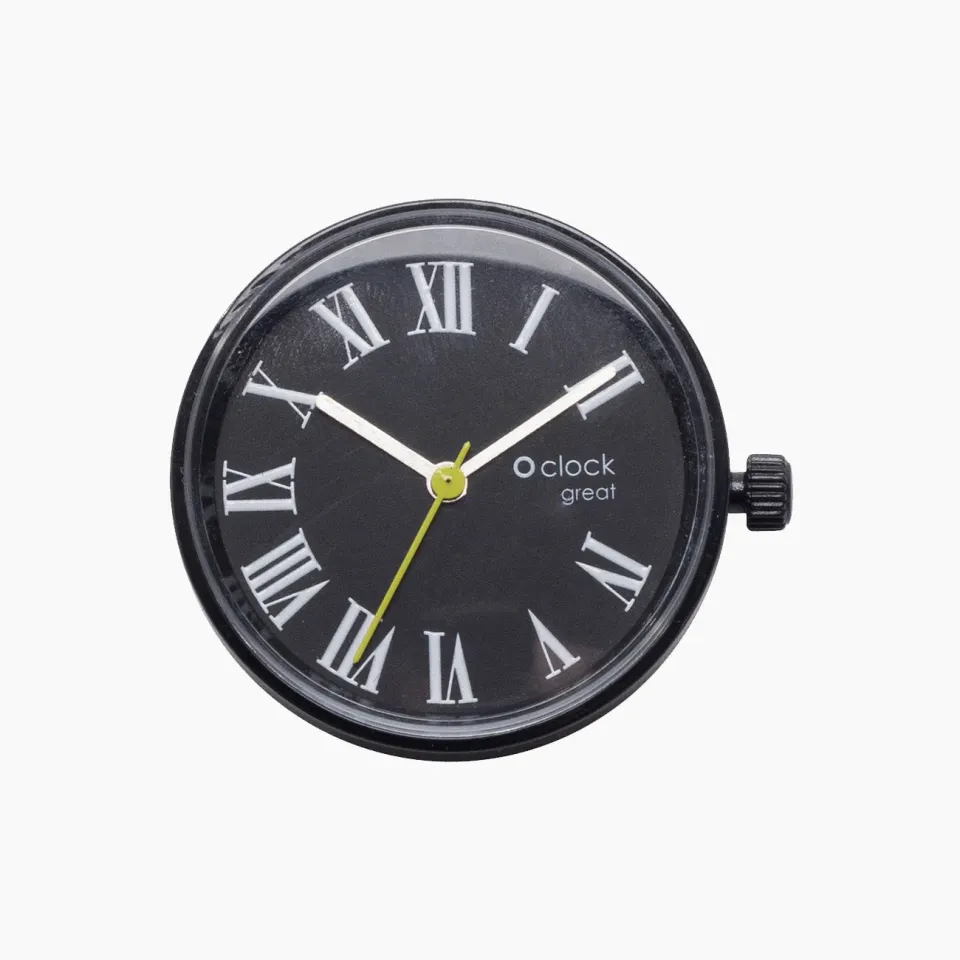 O bag O clock great mécanisme noir chiffres romains