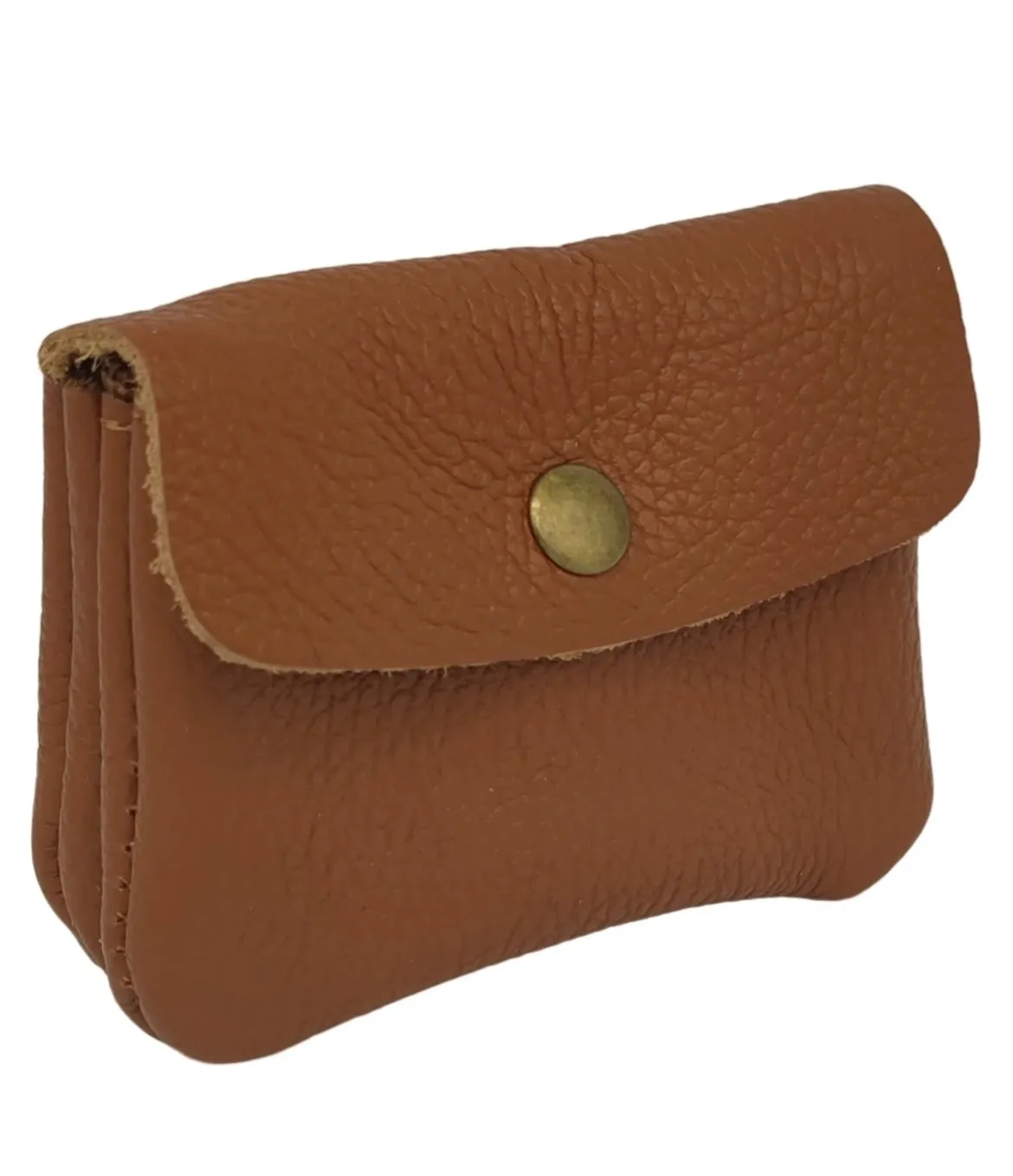 Hexagone Cuir PM Agnès porte-monnaie cuir cognac compact