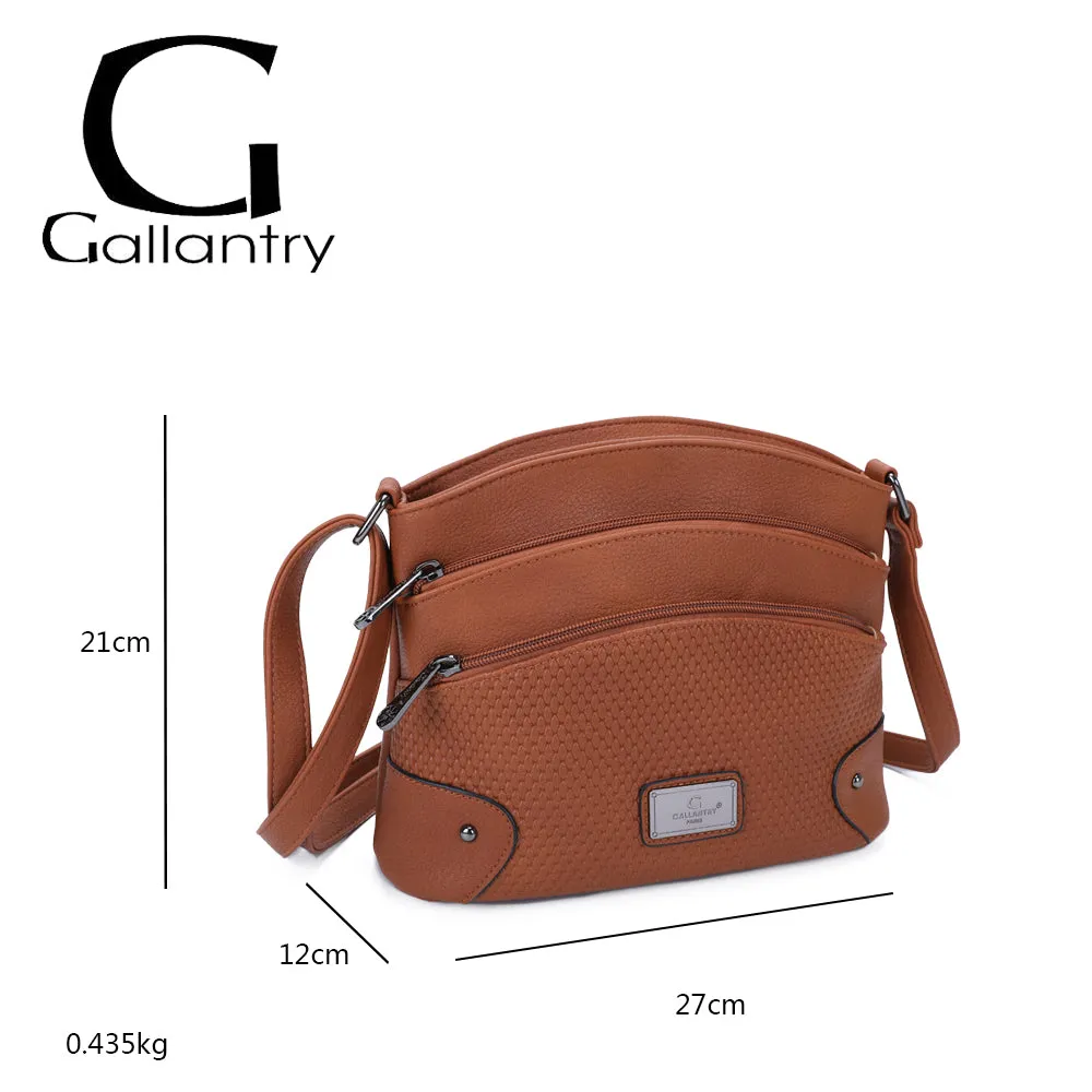 Gallantry Marceau sac bandoulière bordeaux multipoches