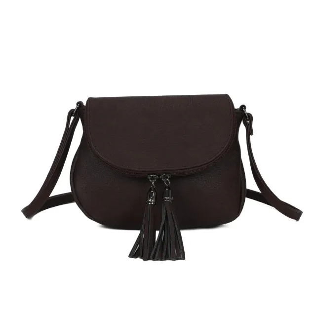 Gallantry La Mokaïa sac bandoulière coffee pompons