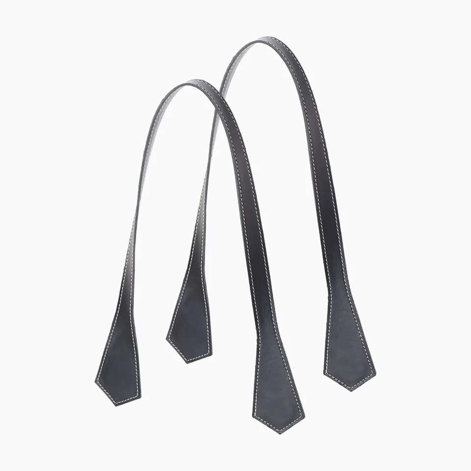 O bag anse longue effet nappa noire