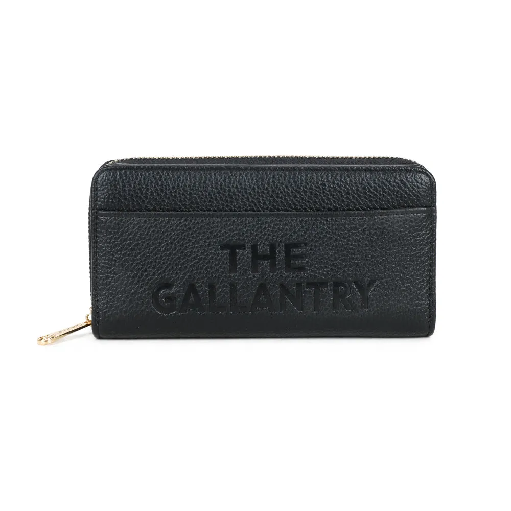 Gallantry Le Compagnon Tendre portefeuille noir 19 cm zippé