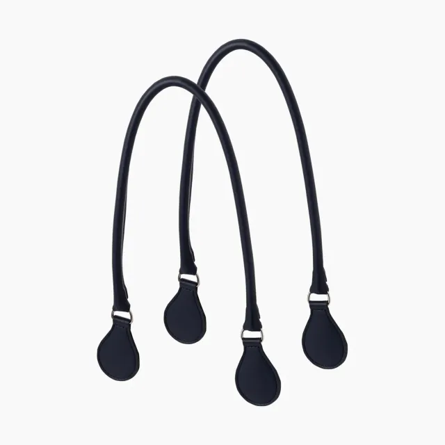 O bag anses longues tubulaires sac bleu navy synthétique