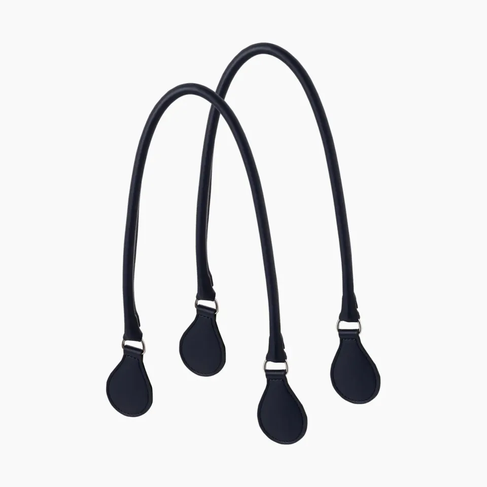 O bag anses longues tubulaires sac bleu navy synthétique