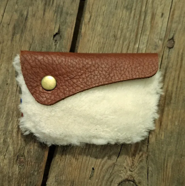 Atelier Anne R Douceur Sauvage porte-monnaie cuir marron