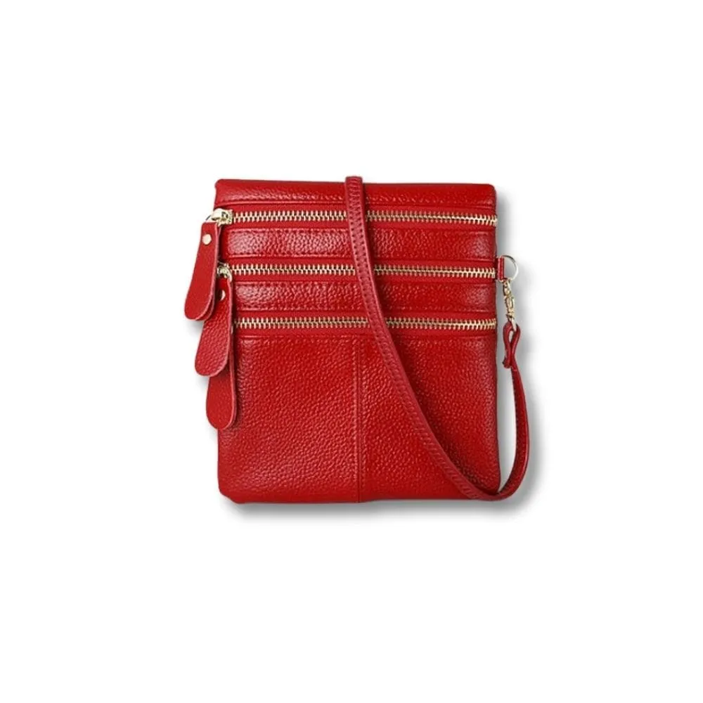 Maison Sacoches Lilia sac à main cuir noir zippé