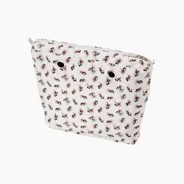 O Bag Mini sac intérieur zip tissu mickey latte