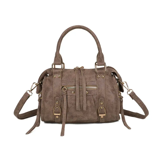 Gallantry Paris Skyla Velvet sac bandoulière taupe