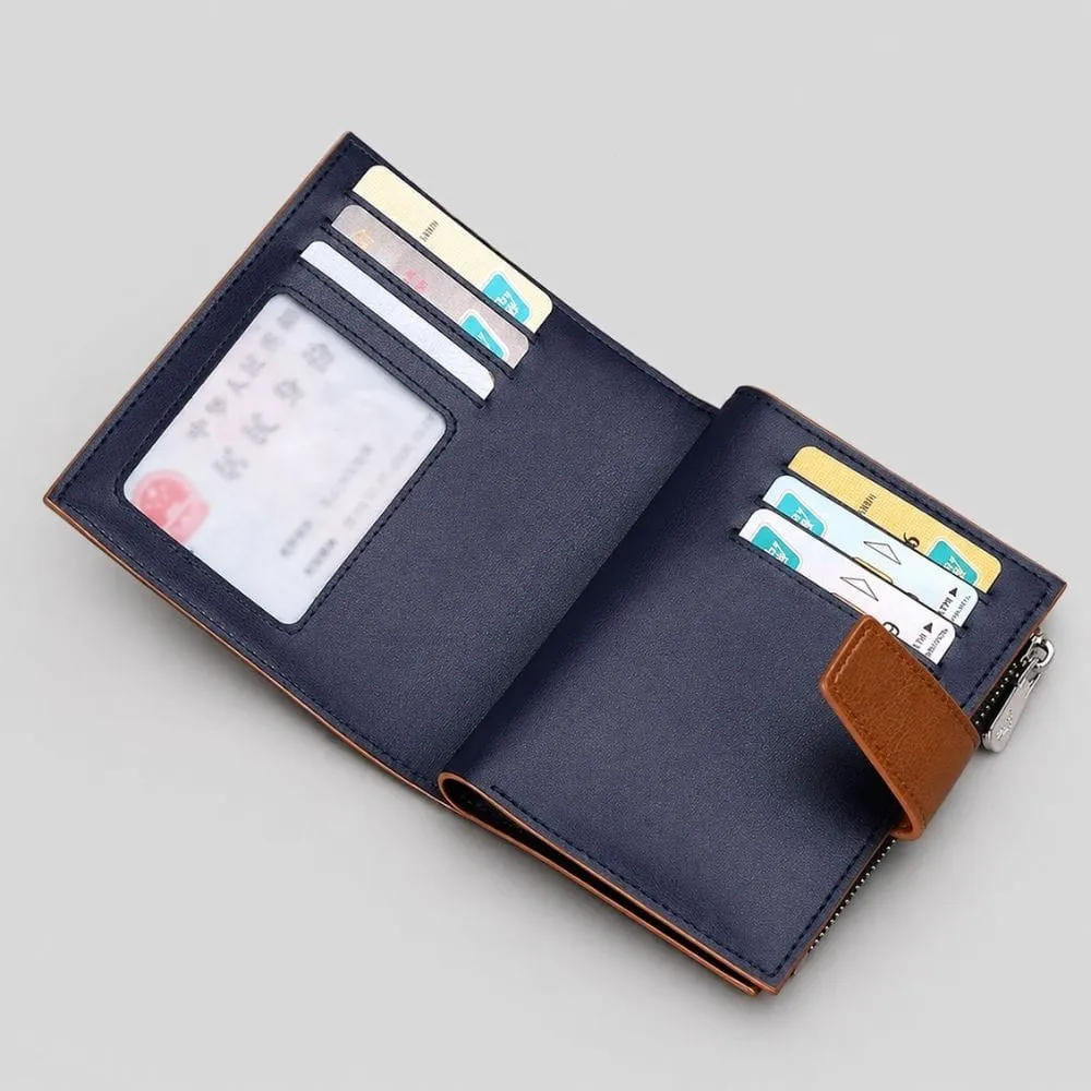 Maison Sacoches Amaya porte-monnaie jean bleu compact
