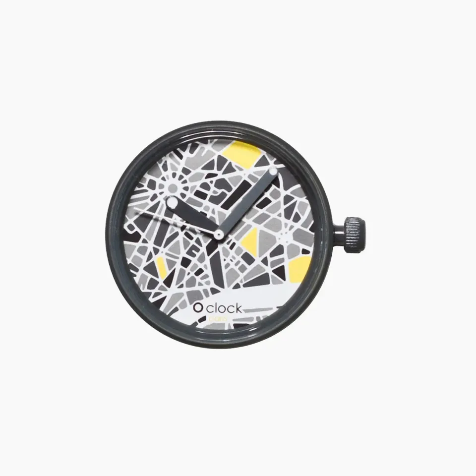 O bag O Clock City Map mécanisme Paris quartz