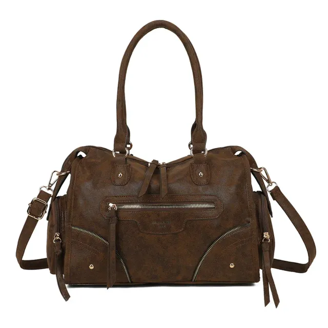 Gallantry Paris Le Montana sac bowling marron vintage