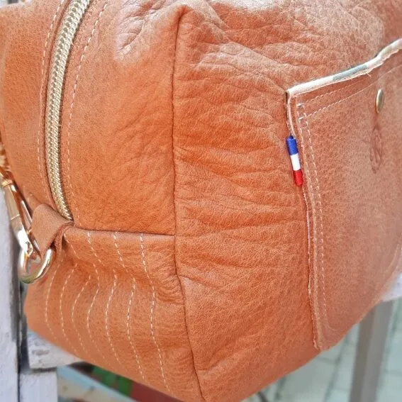 Atelier Anne R sac bandoulière cuir caramel pleine fleur