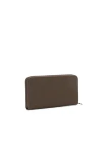 O Bag O Wally Mughetto Portefeuille Chocolat Gommé Zip