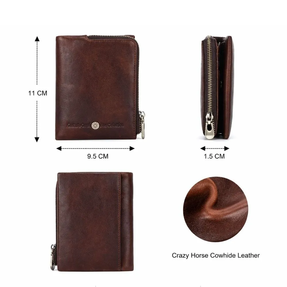 Maison Sacoches Daro Portefeuille Cuir Marron Café