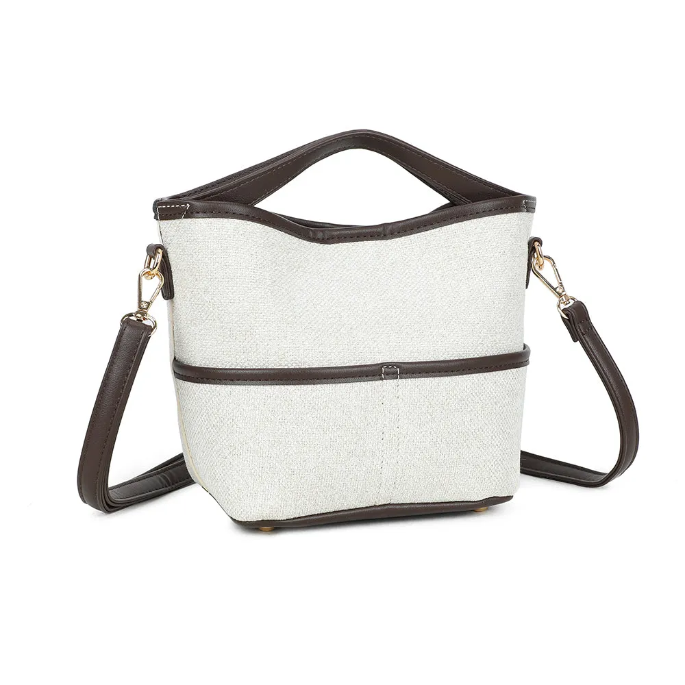 Gallantry Paris Ava Épure sac à main Beige/Coffee bicolore