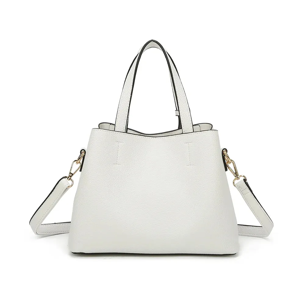 Gallantry Paris La Moderne sac à main blanc grainé