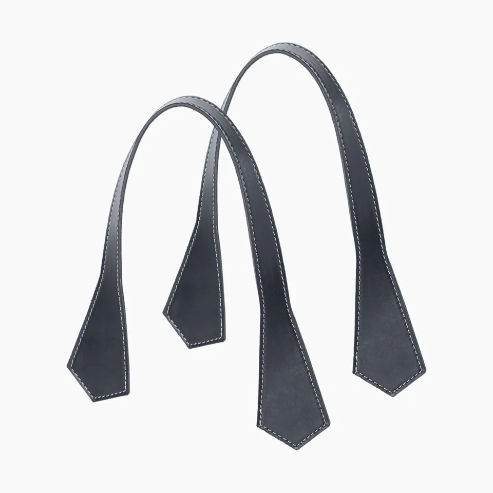 O bag anse courte pointue bleu marine effet nappa