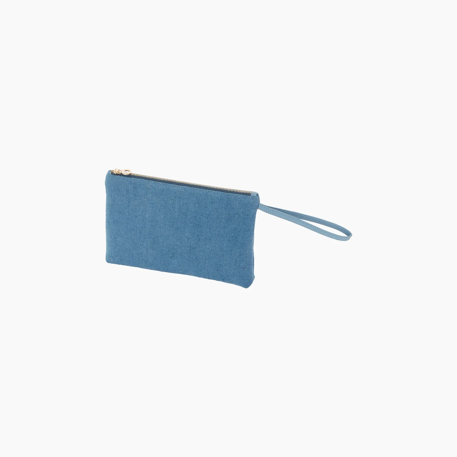 O bag Ponza pochette zip canvas bleu clair