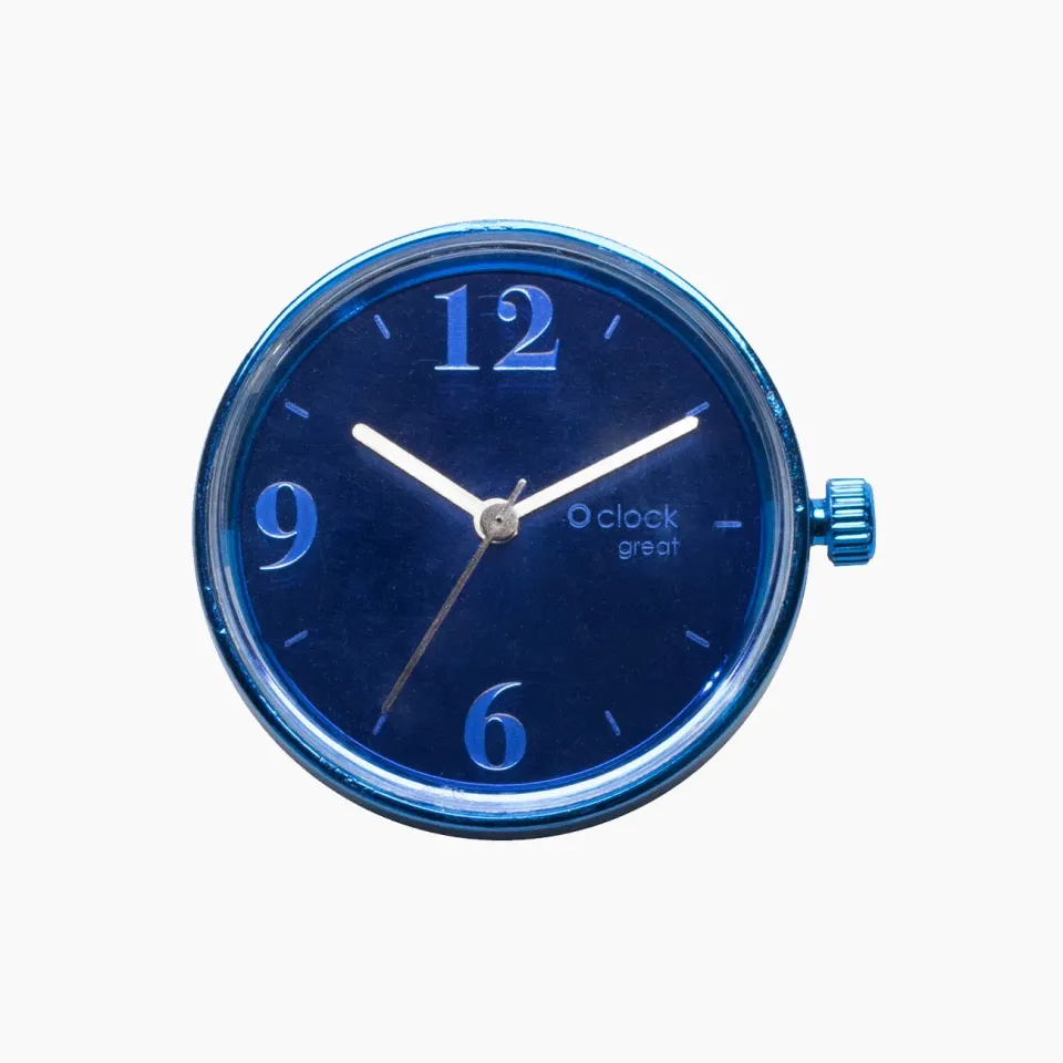 O bag O clock great mécanisme Numeri Mirror bluette