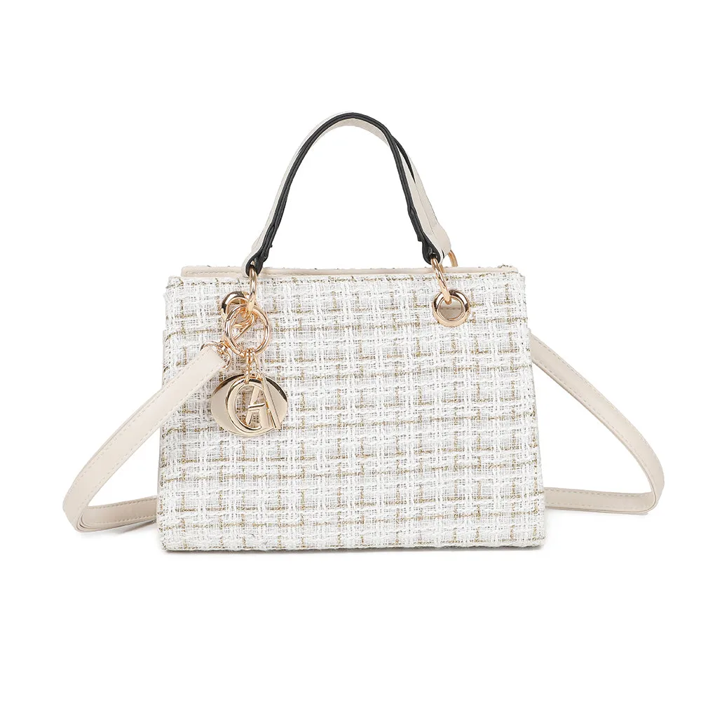 Gallantry Élia sac à main tweed noir 25 cm bandoulière