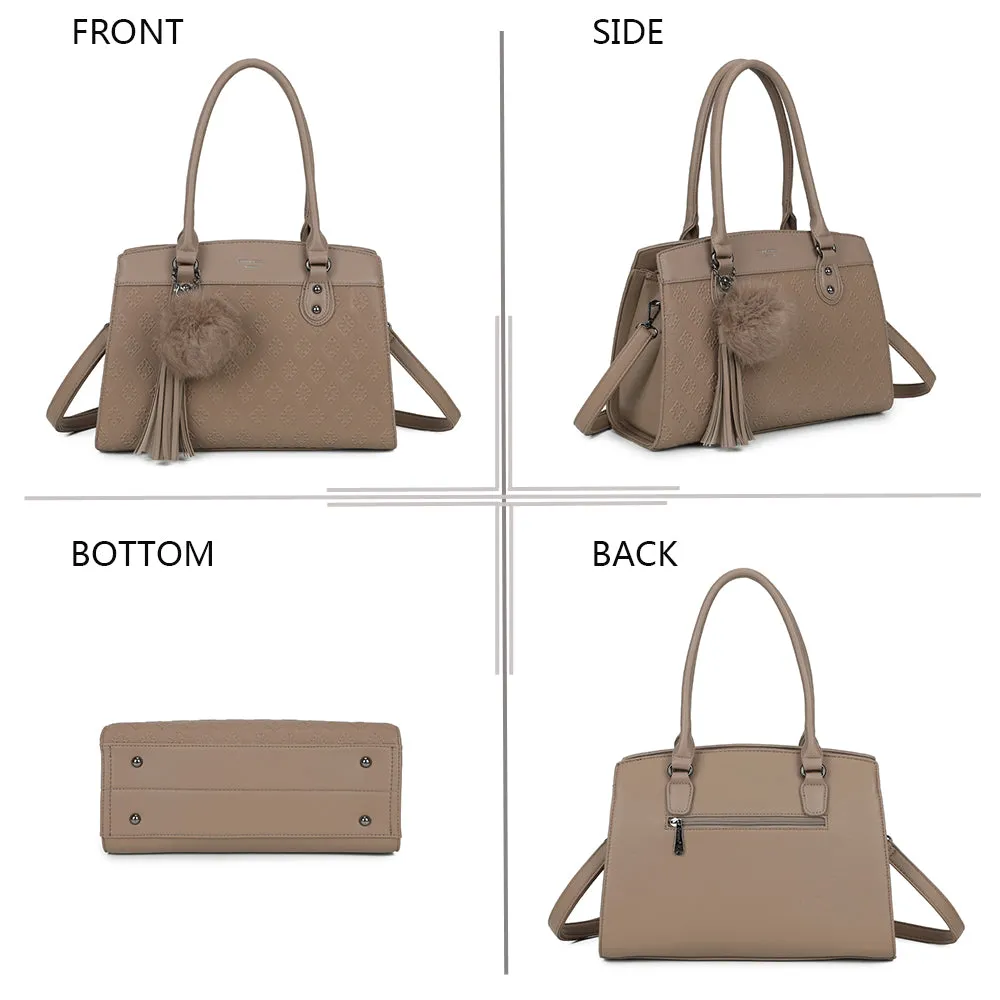 Gallantry Paris Le Diane sac à main taupe losange