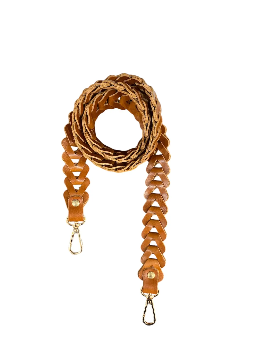Hexagone Cuir Croisillons anse cuir marine cuir vachette 1,05 m