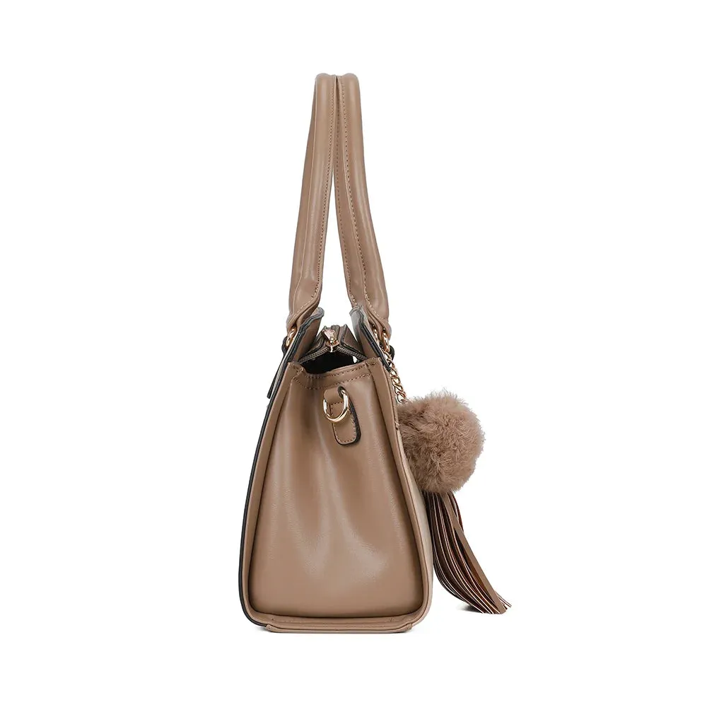 Gallantry Paris Cléo sac à main beige géométrique tablette