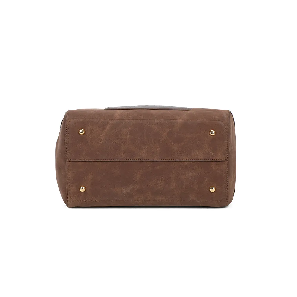 Gallantry Paris Le Lavana sac à main Coffee effet daim