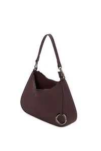O bag Cortina sac bandoulière tissu gommé bordeaux zip