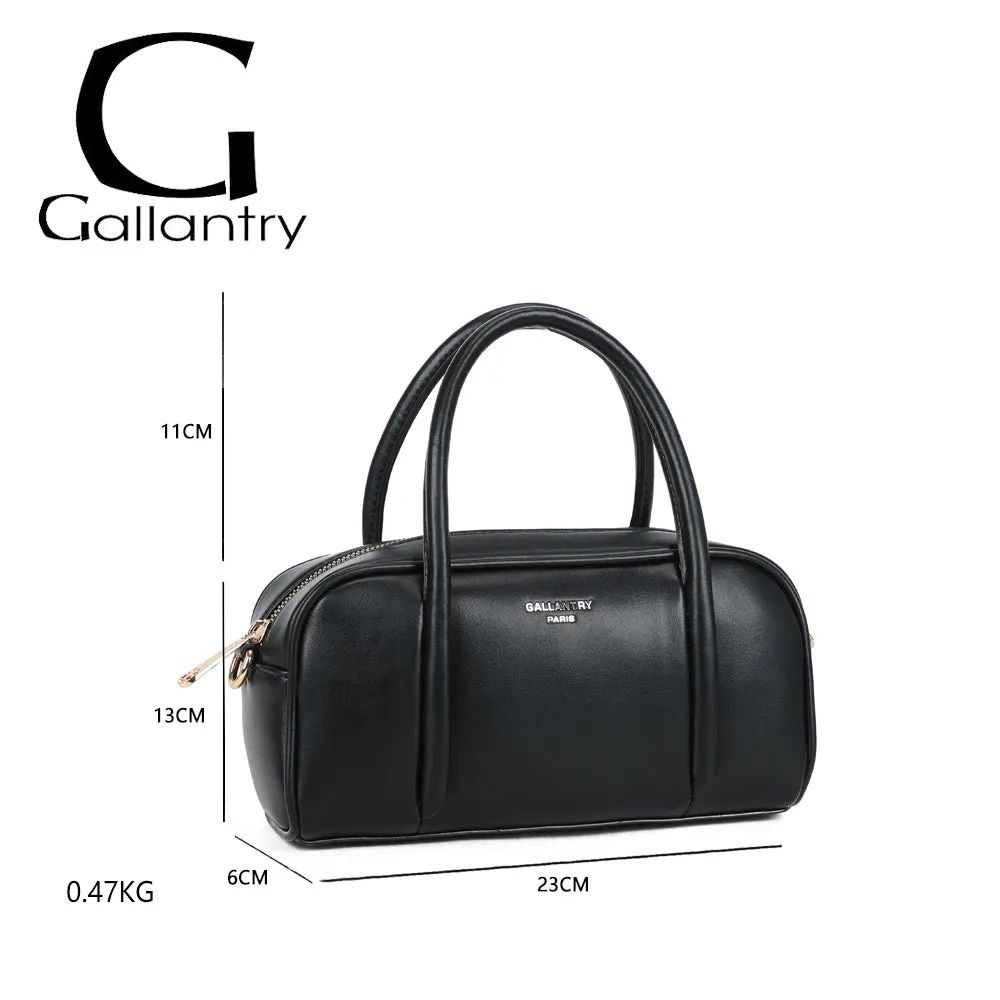 Gallantry Paris Pauline petit sac bowling noir lisse