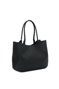 O bag Courmayeur sac shopper tissu noir zippé