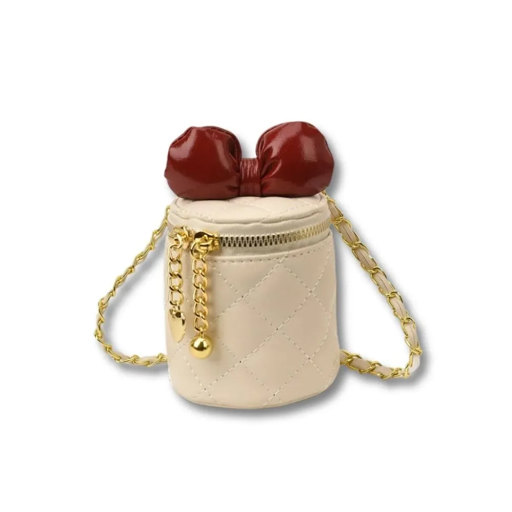 Maison Sacoches Nina petit sac cuir fille beige 7 cm