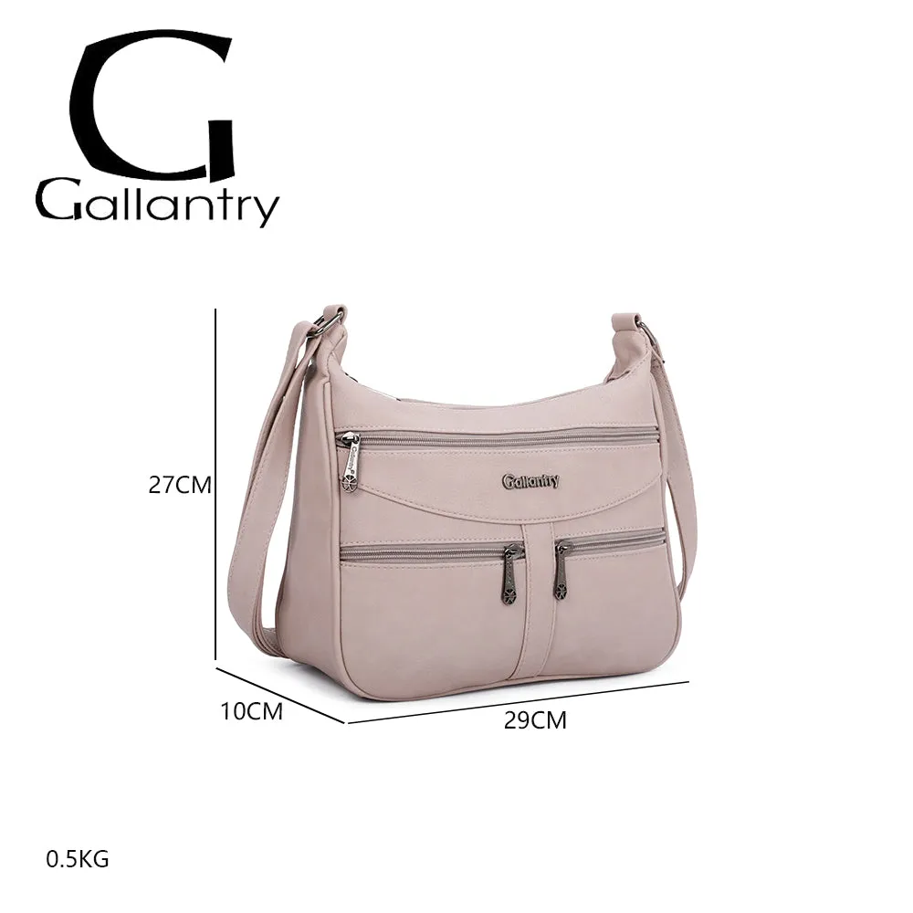 Gallantry Paris Elya sac bandoulière zippé bordeaux