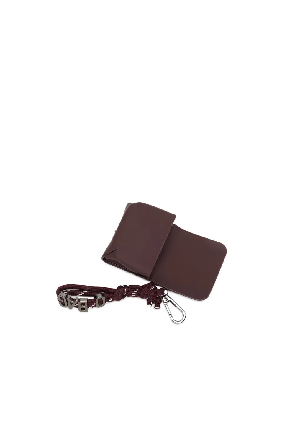 O bag Crocus Pods breloque sac burgundy tissu