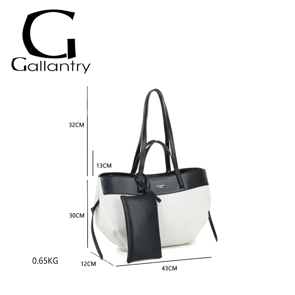 Gallantry Palazzo cabas beige coffee pochette