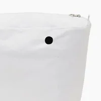 O bag pochette intérieure toile blanche fermeture zippée