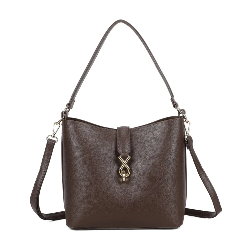 Gallantry Paris Roséa sac seau noir grainé
