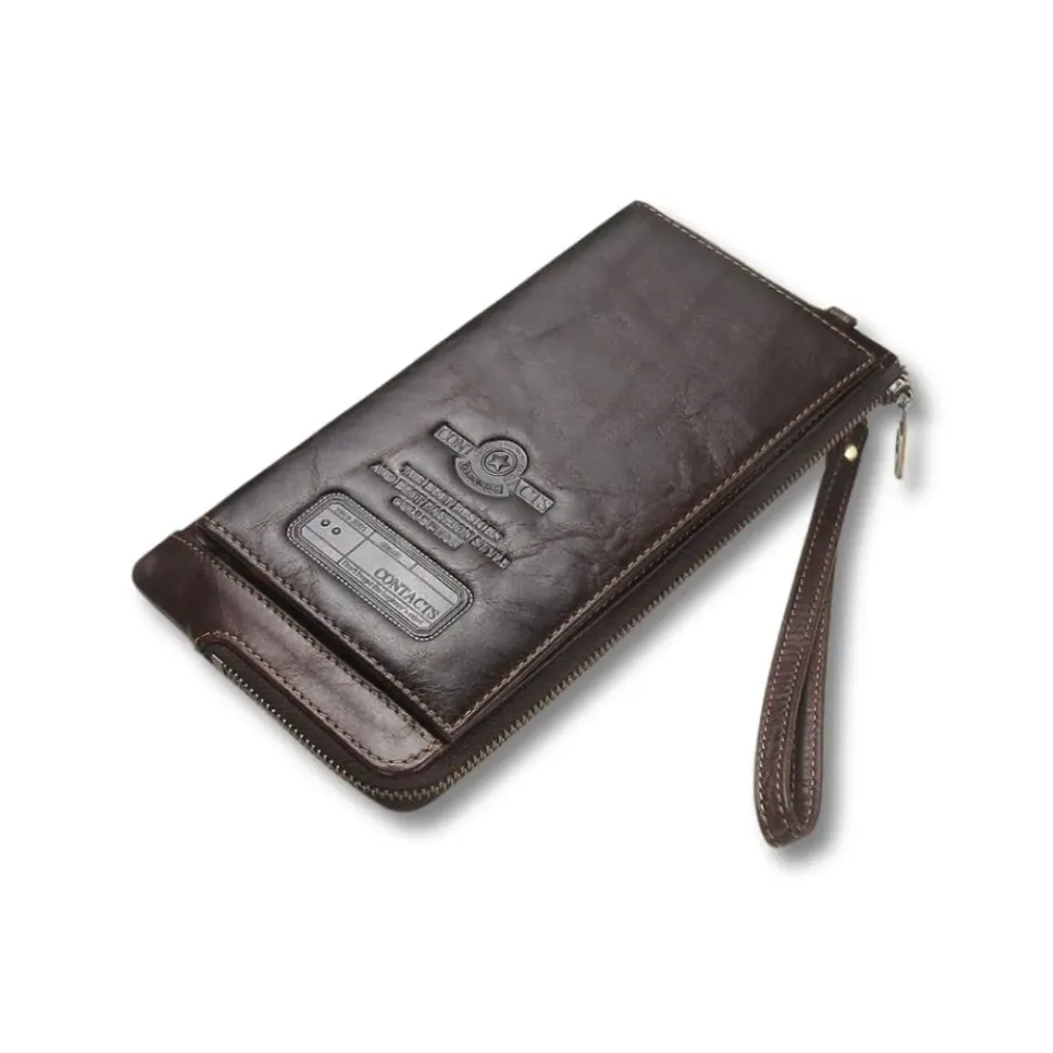 Maison Sacoches Calix portefeuille long cuir véritable