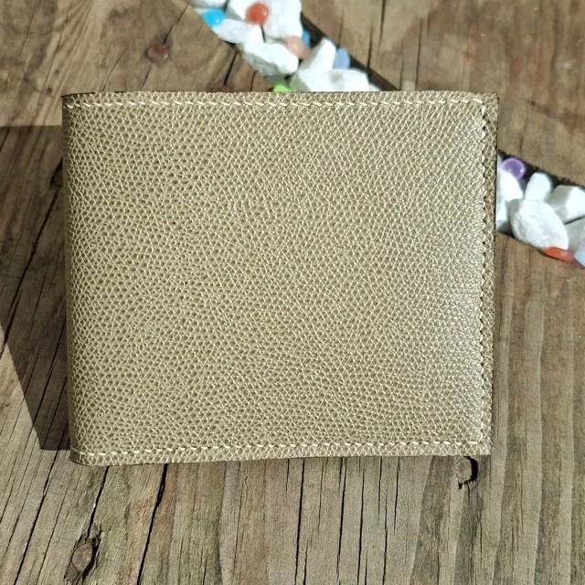 Atelier Anne R portefeuille cuir veau Epsom cousu main galuchat