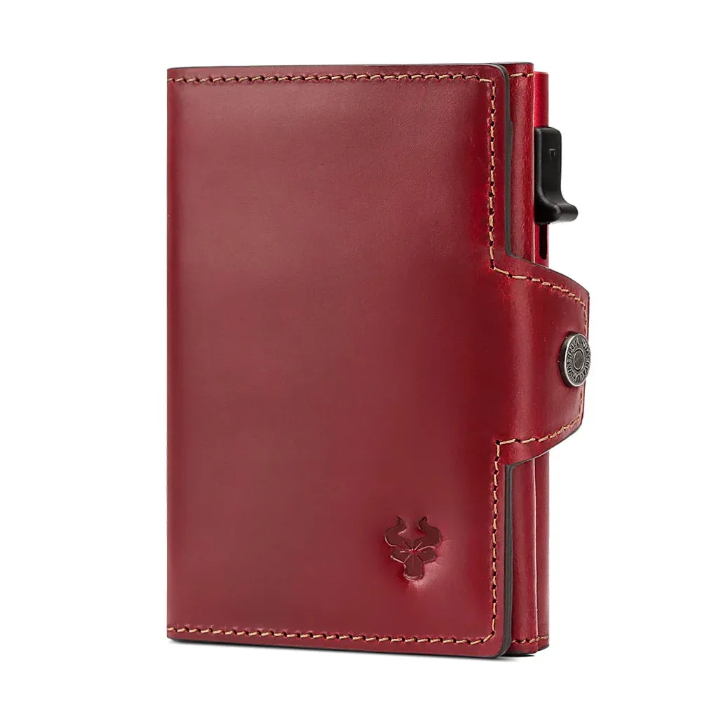 Mon Sacoche Porte Carte RFID porte-cartes cuir Café