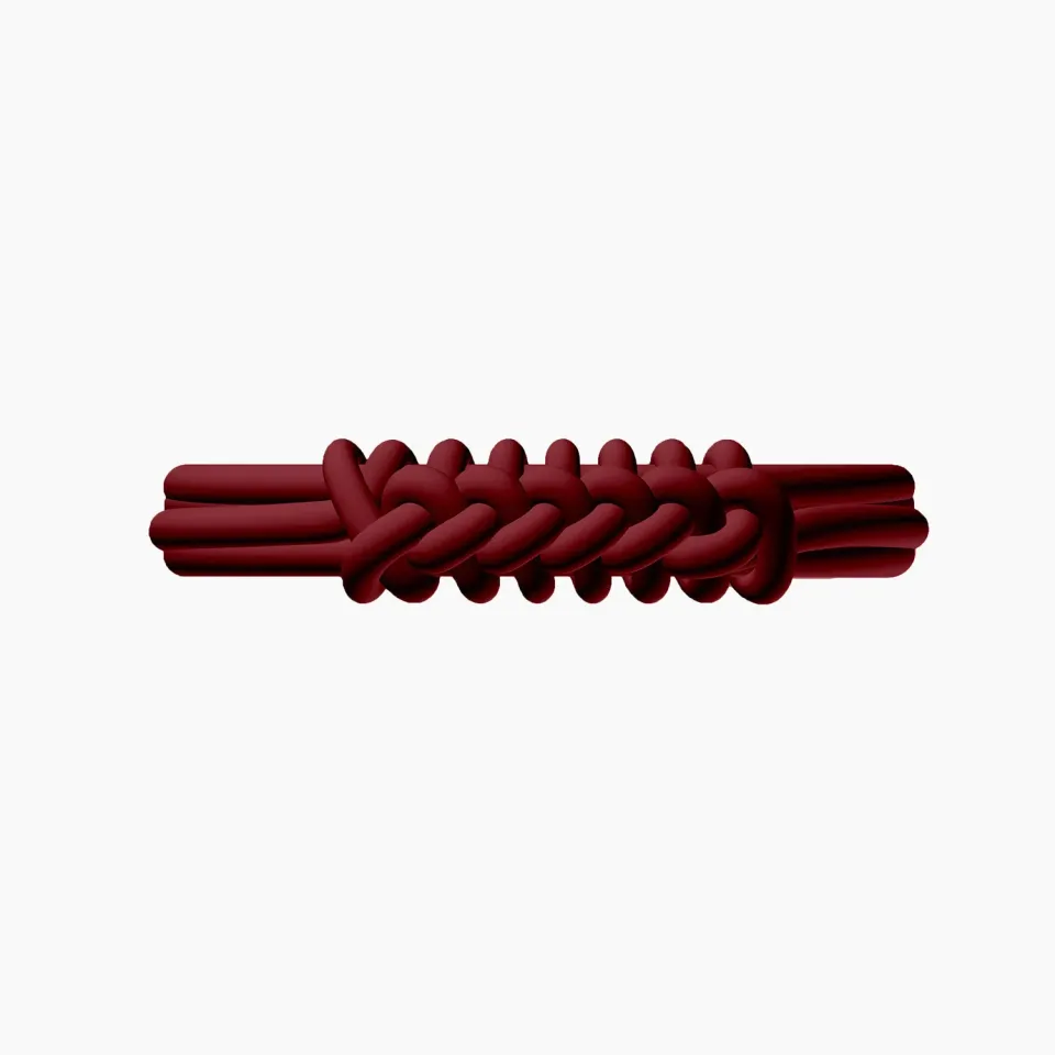 O bag Knot Double bracelet silicone rubis