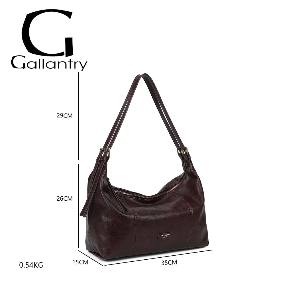 Gallantry Le Brumaire sac épaule bordeaux effet patiné