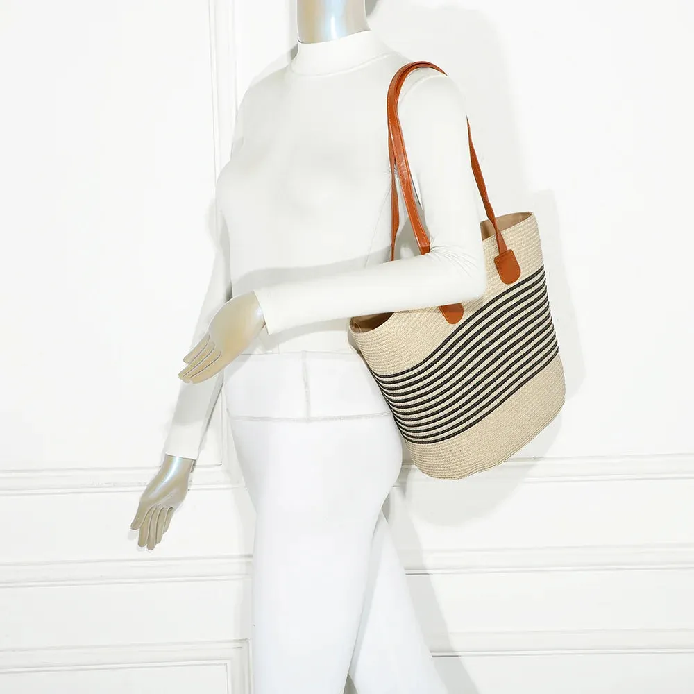 Gallantry Paris Capucine sac cabas beige tressé