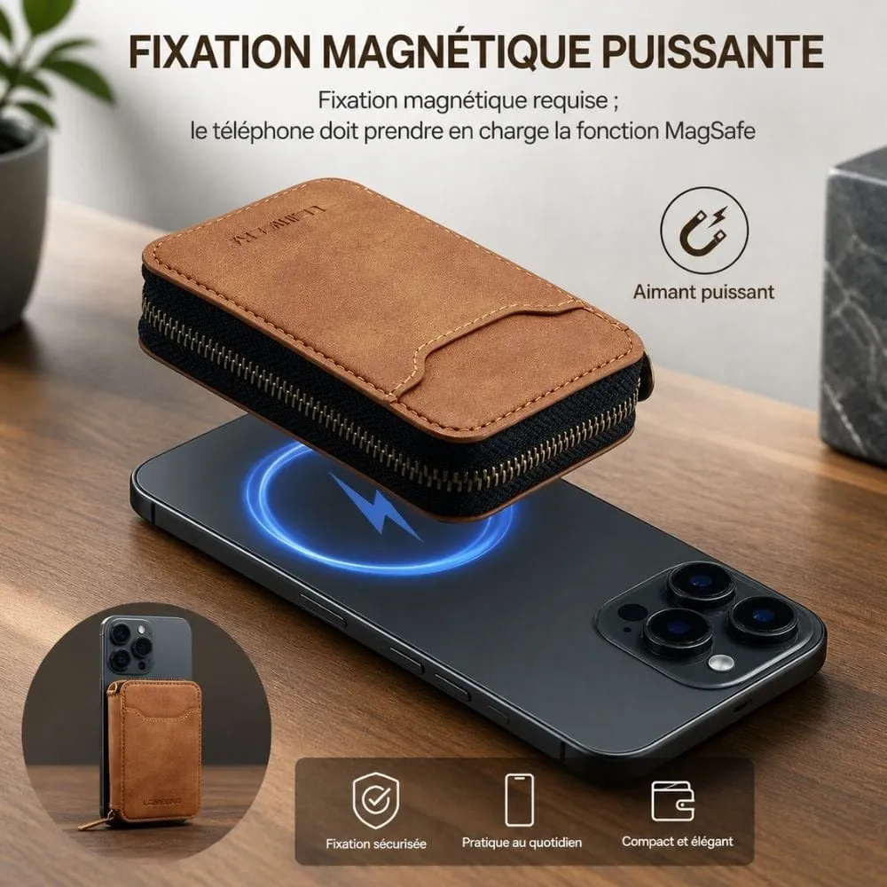 Maison Sacoches Morven Porte-Cartes Magnétique Café RFID