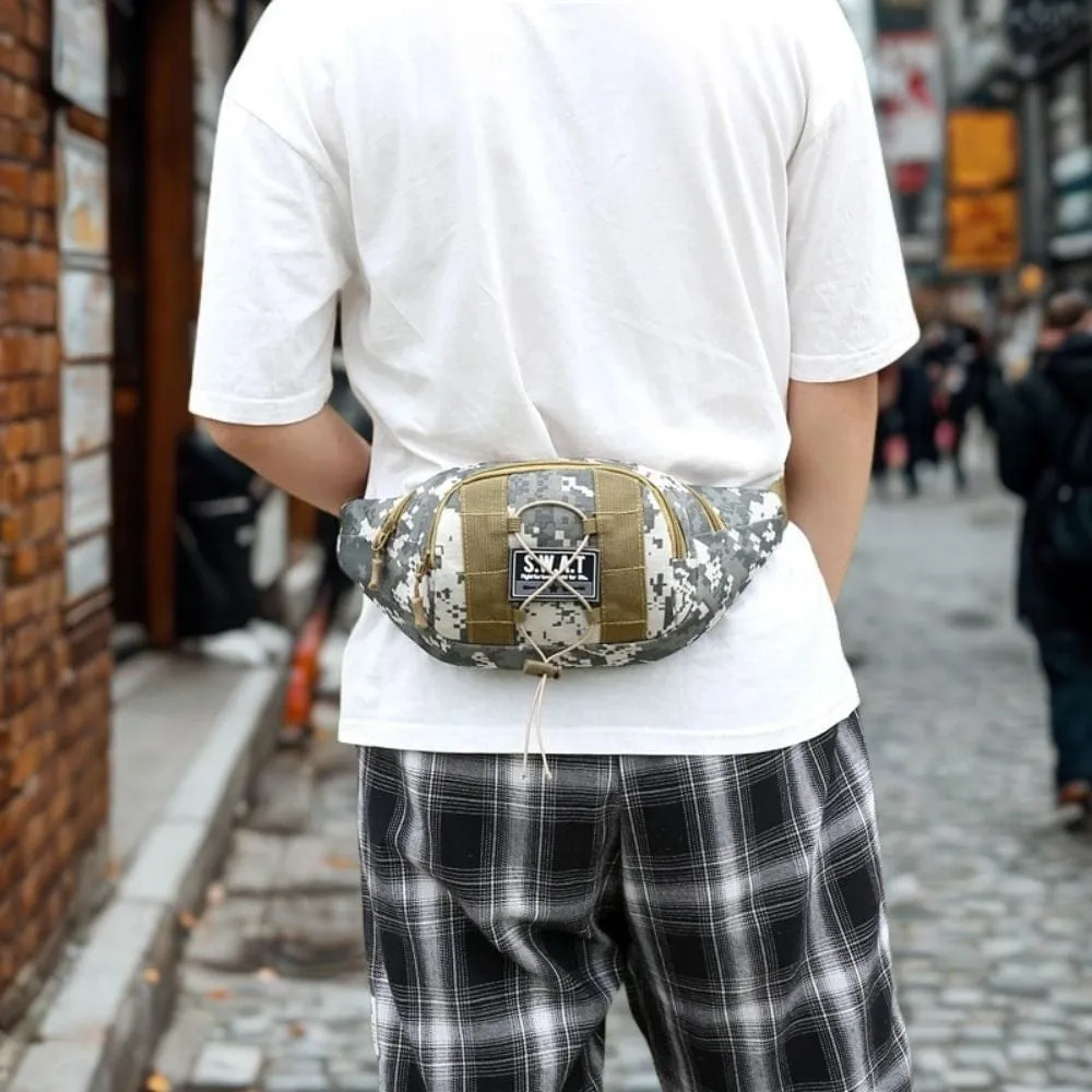 Maison Sacoches Sixian sac banane militaire noir nylon
