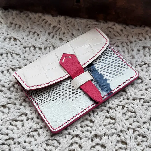 Atelier Anne R Palmire porte-cartes cuir exotique